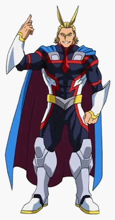 All Might, inspirasi bagi para pahlawan Gambar All Might, simbol perdamaian dalam My Hero Academia