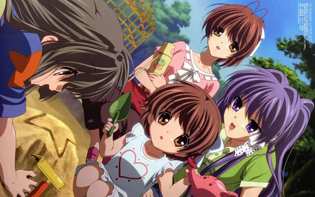 Kehangatan Keluarga Tomoya dan Nagisa Adegan keluarga bahagia dari Clannad After Story
