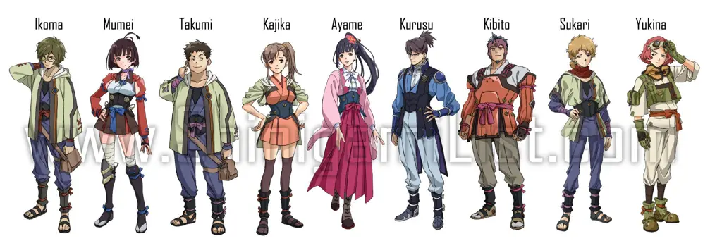 Para karakter Koutetsujou no Kabaneri Karakter-karakter utama dalam anime Koutetsujou no Kabaneri