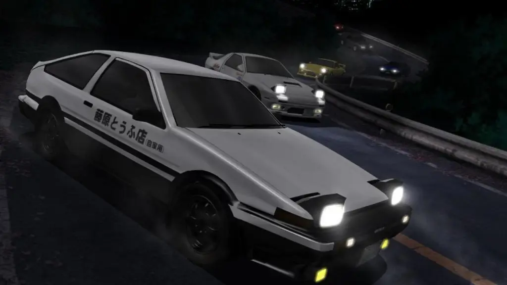 Balapan yang Menegangkan Adegan balapan mobil Initial D yang menegangkan