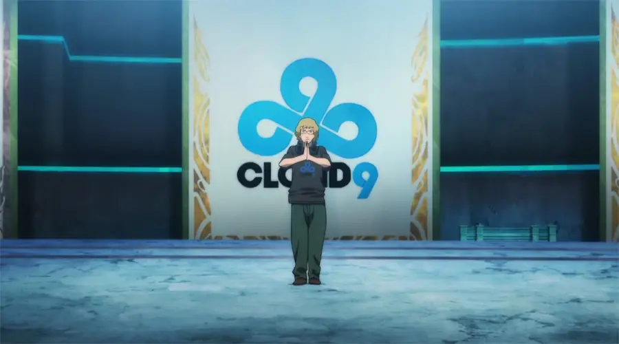 Semangat dan antusiasme penonton dalam dunia esports anime Adegan ramai penonton pada sebuah turnamen esports dalam anime