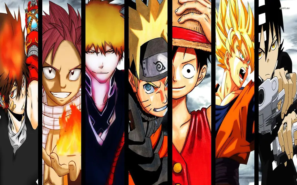 Rekomendasi Anime Lainnya Poster-poster dari berbagai anime yang direkomendasikan