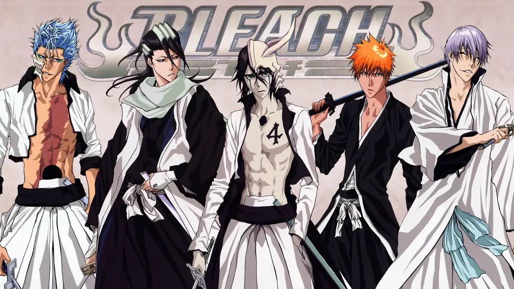 Para karakter Bleach dalam sebuah adegan Sejumlah karakter Bleach berkumpul