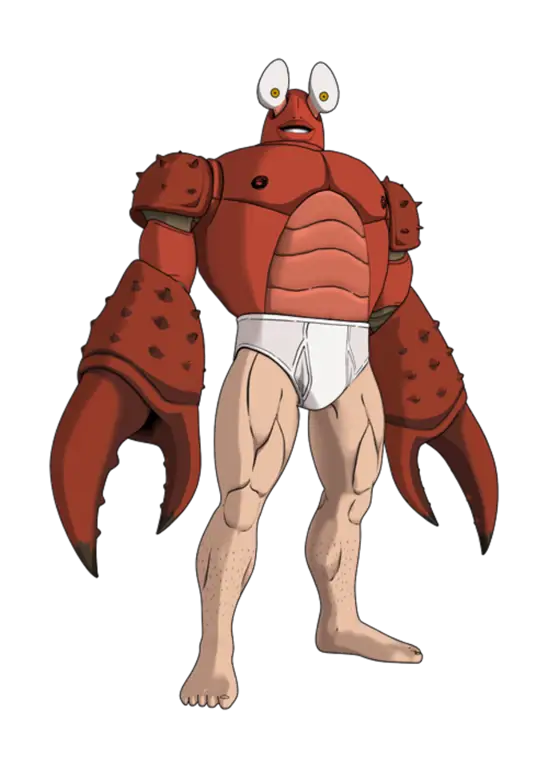 Crablante, musuh pertama Saitama yang cukup kuat Gambar Crablante, salah satu musuh Saitama di episode pertama