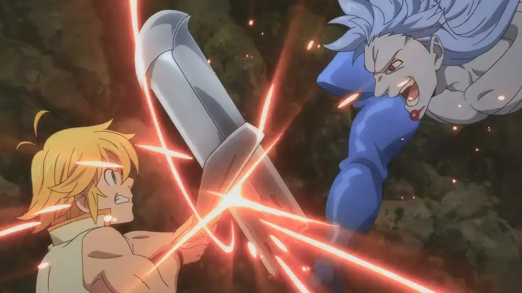 Adegan aksi menegangkan dari anime Nanatsu no Taizai