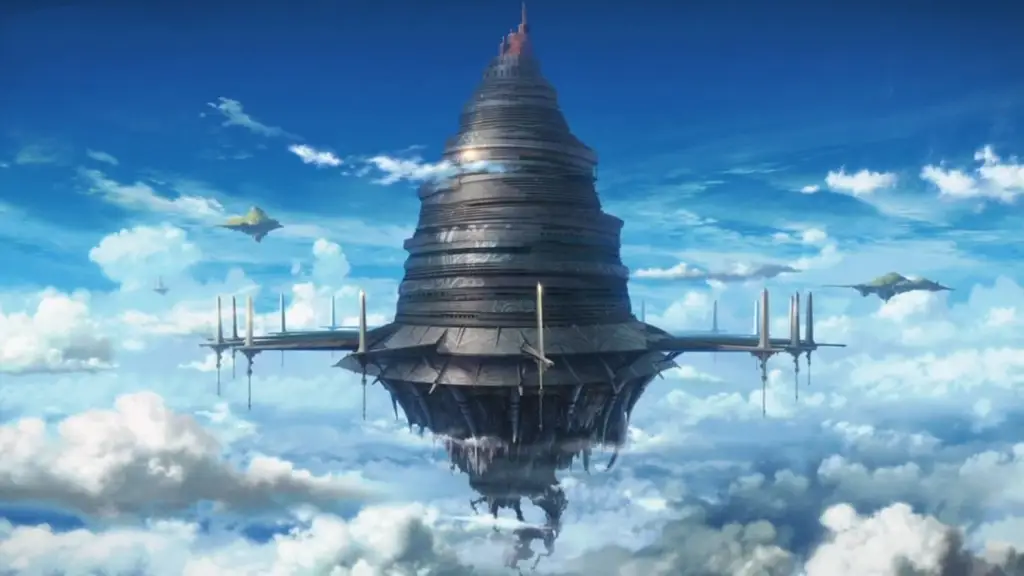 Lokasi ikonik dalam Sword Art Online Gambar Kastil Aincrad dari Sword Art Online