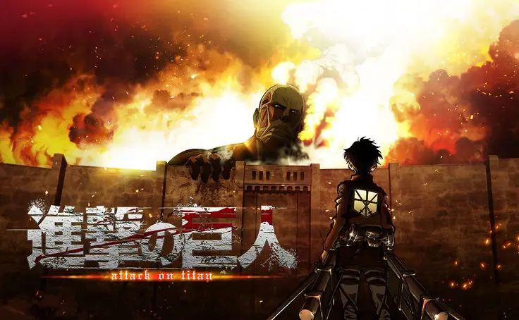 Adegan Aksi Menegangkan Gambar adegan aksi di Attack on Titan Season 2