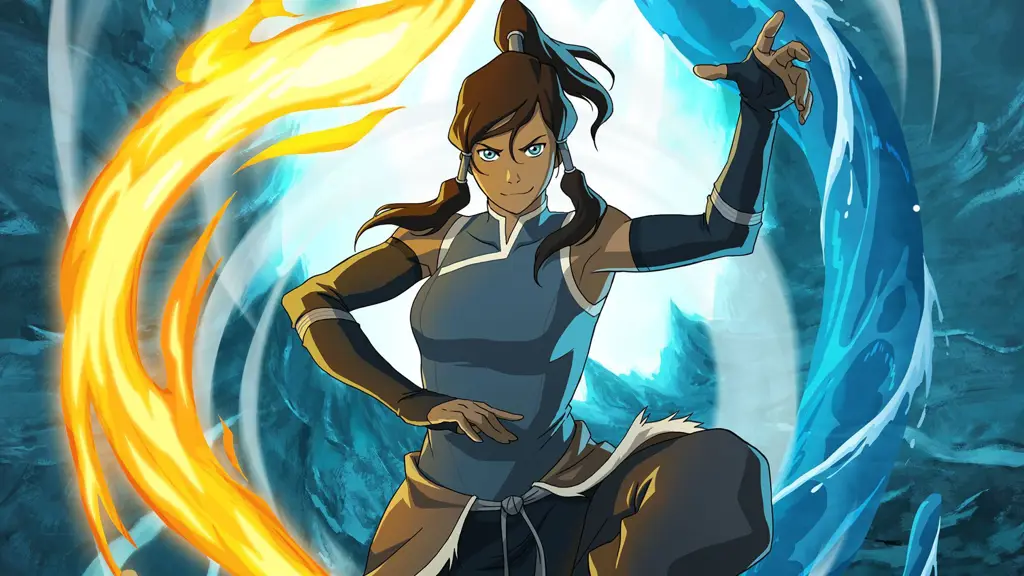 Adegan Aksi Korra yang Epik Gambar adegan aksi Korra yang menegangkan.