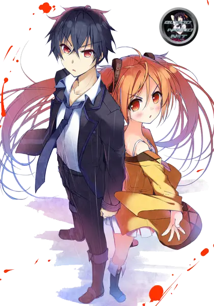 Pasangan petarung Rentaro dan Enju Rentaro dan Enju, karakter utama Black Bullet